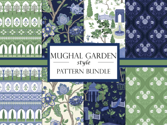 Download Boho Patterns - Indian Garden Green - Boho patterns Collection