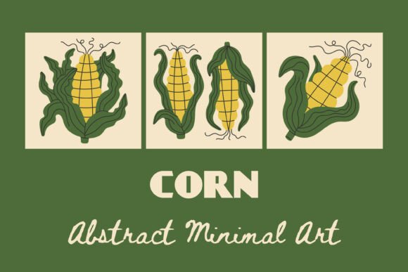 Download Corn Abstract Minimal Art Set PNG JPG - Minimal Collection