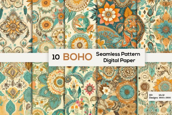 Download Seamless Boho Patterns - Vintage Summer - Boho patterns Collection