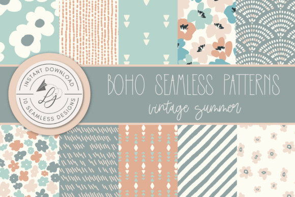 Download Seamless Boho Patterns - Vintage Summer - Boho patterns Collection