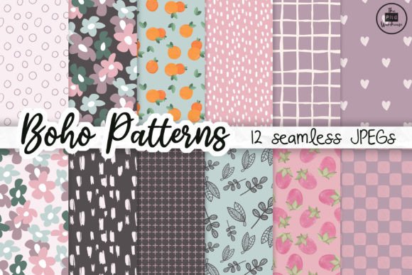 Download Boho Patterns - 12 Seamless Patterns - Boho patterns Collection