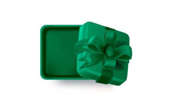 Download Open Green Cube. Realistic Giftbox for a - Premium Bundle